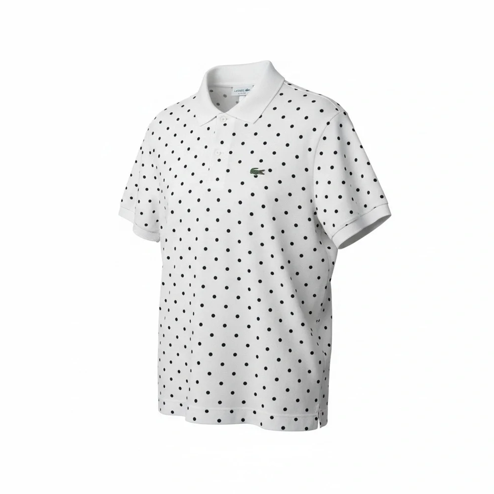 Lacoste Polo with navy blue Dots - Picture 1 of 5